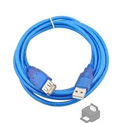TELECOM Кабель удлинительный (VUS6956T-3M) USB2.0 AM/AF прозрачная, голубая изоляция 3.0m [6937510850747]