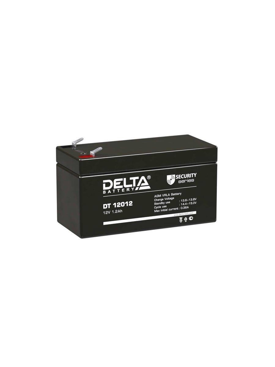 Аккумуляторная батарея Delta DT 12012 12В/1,2Ач, клемма F1 (97х45х52мм (57мм); 0,55кг; Срок службы 5лет; Гарантия 1г), 4614010040004