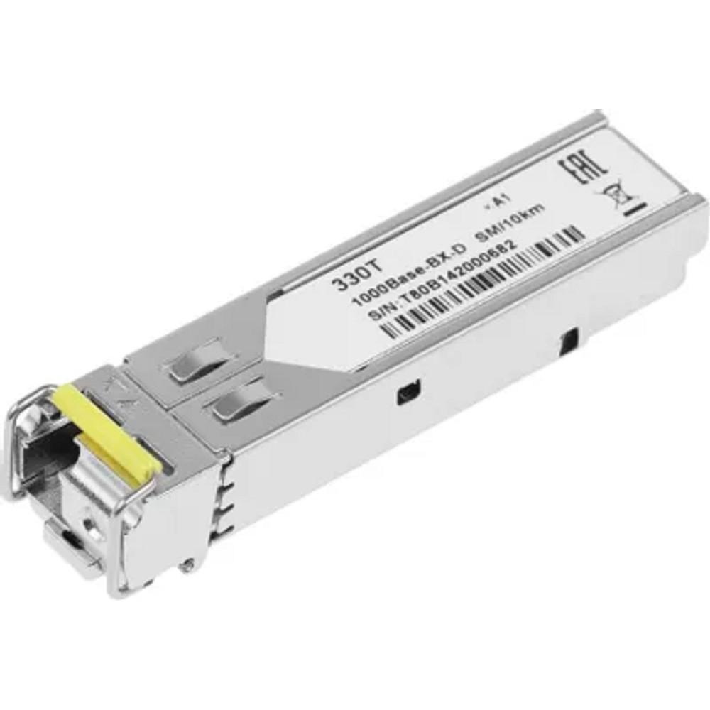 D-Link 330T/10KM/A1B WDM SFP-трансивер с 1 портом 1000Base-BX-D (Tx:1550 нм, Rx:1310 нм) для одномодового оптического кабеля (до 10 км, разъем Simplex LC)