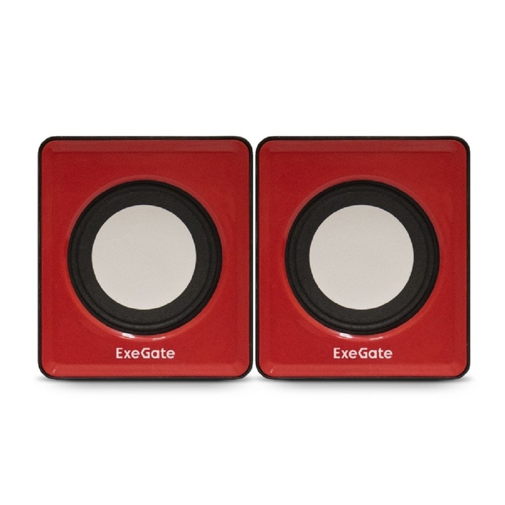 Exegate EX289920RUS Акустическая система 2.0 ExeGate Disco 140 Red (питание USB, 2х3Вт (6Вт RMS), 100-20000Гц, красный)