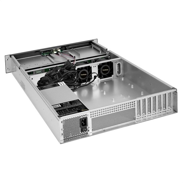 Exegate EX295864RUS Серверный корпус ExeGate Pro 2U660-HS08 <RM 19", высота 2U, глубина 660, БП 2U-800ADS, 8xHotSwap, USB>