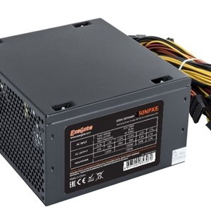Exegate EX292176RUS Блок питания 750W ExeGate 750NPXE (ATX, PPFC, 12cm fan, 24pin, (4+4)pin, PCIe, 4xSATA, 3xIDE, FDD, black)