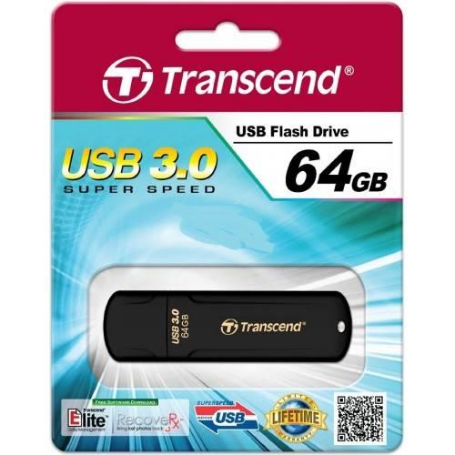 Флеш накопитель 64GB Transcend JetFlash 700, USB 3.1, Черный, TS64GJF700