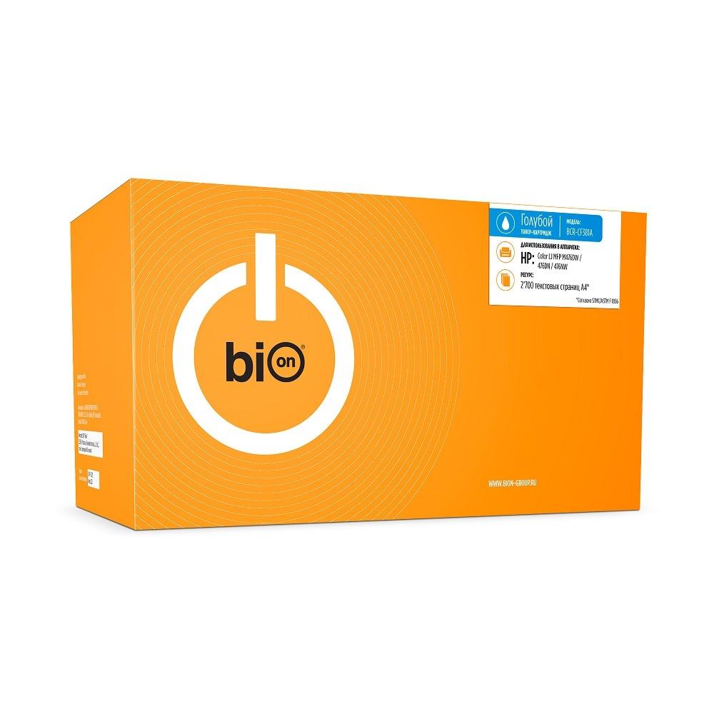 Bion BCR-CF381A Картридж для HP {CLJ Pro MFP M476DW/476DN/476NW} (2700  стр.), Голубой, с чипом