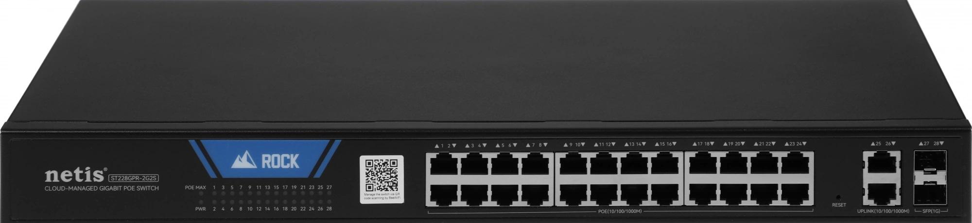 Netis ST228GPR-2G2S Коммутатор настраиваемый (L2), 24x1 Гбит/с, SFP 2x1 Гбит/с, SFP/uplink RJ-45 2x1 Гбит/с