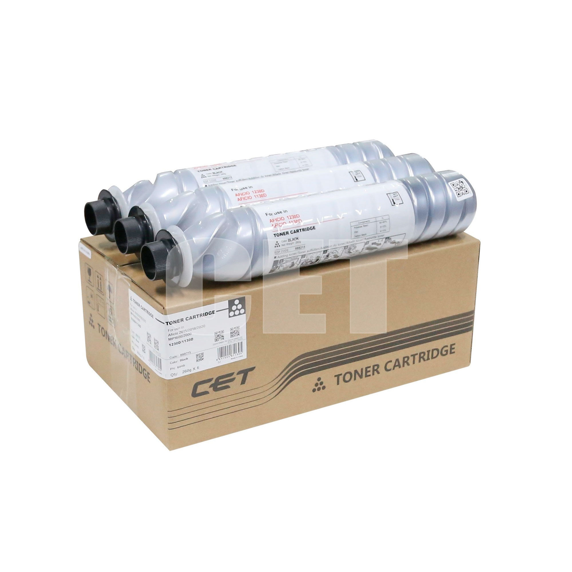 Тонер-картридж для RICOH Aficio 2015/2016/2018/MP1500/2000 type MP2000 (т,260), (9K) (CET), CET6449