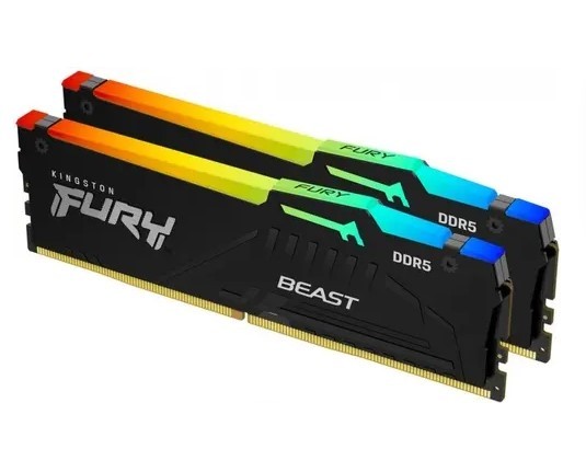 Память оперативная/ Kingston 16GB 6000MT/s DDR5 CL36 DIMM (Kit of 2) FURY Beast RGB EXPO, KF560C36BBEAK2-16