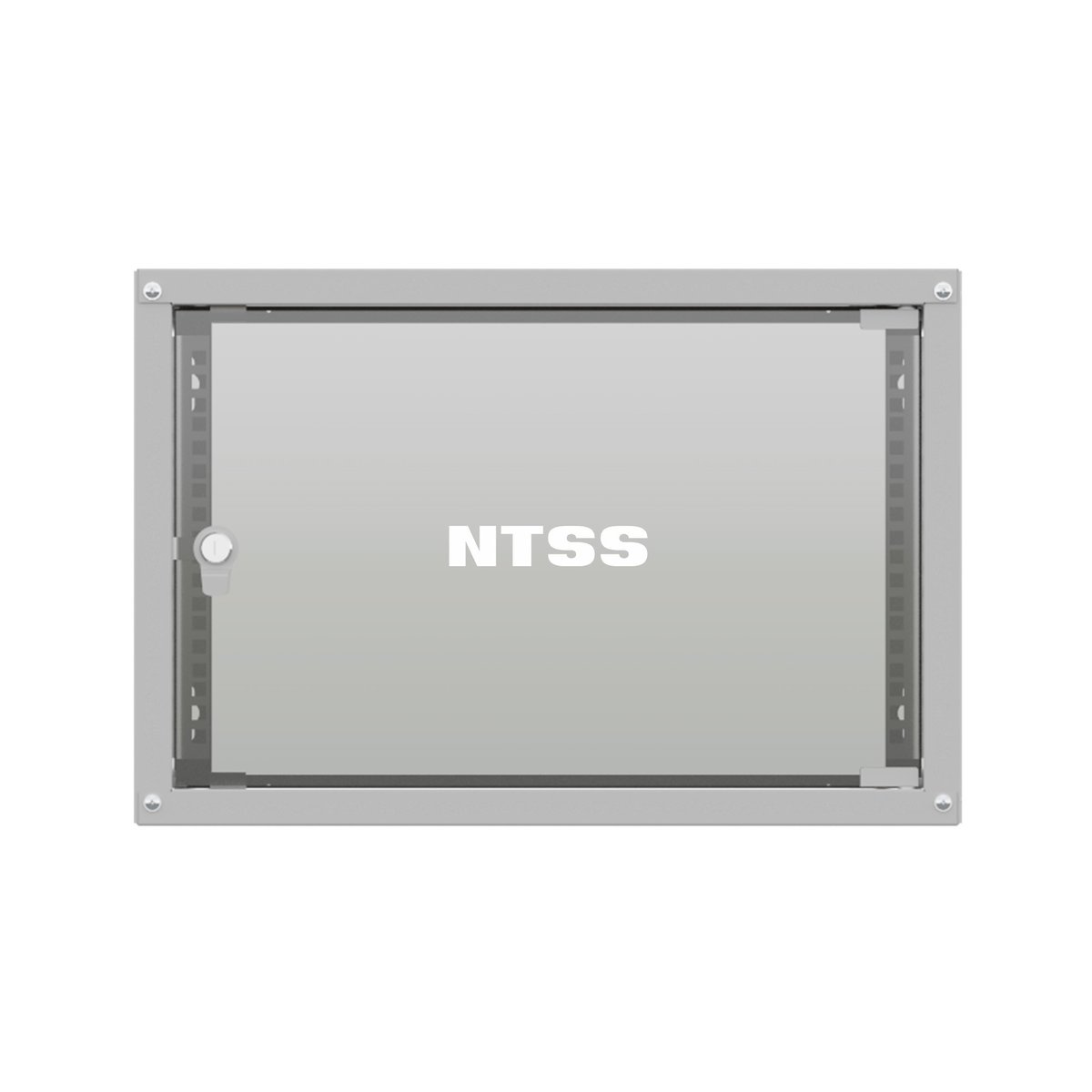 NTSS Шкаф настенный телекоммуникационный NTSS LIME 6U 550х450х370мм, 2 профиля 19, дверь стеклянная, боковые стенки несъемные, разобранный, серый RAL 7035 NTSS-WL6U5545GS (УТ000133113)