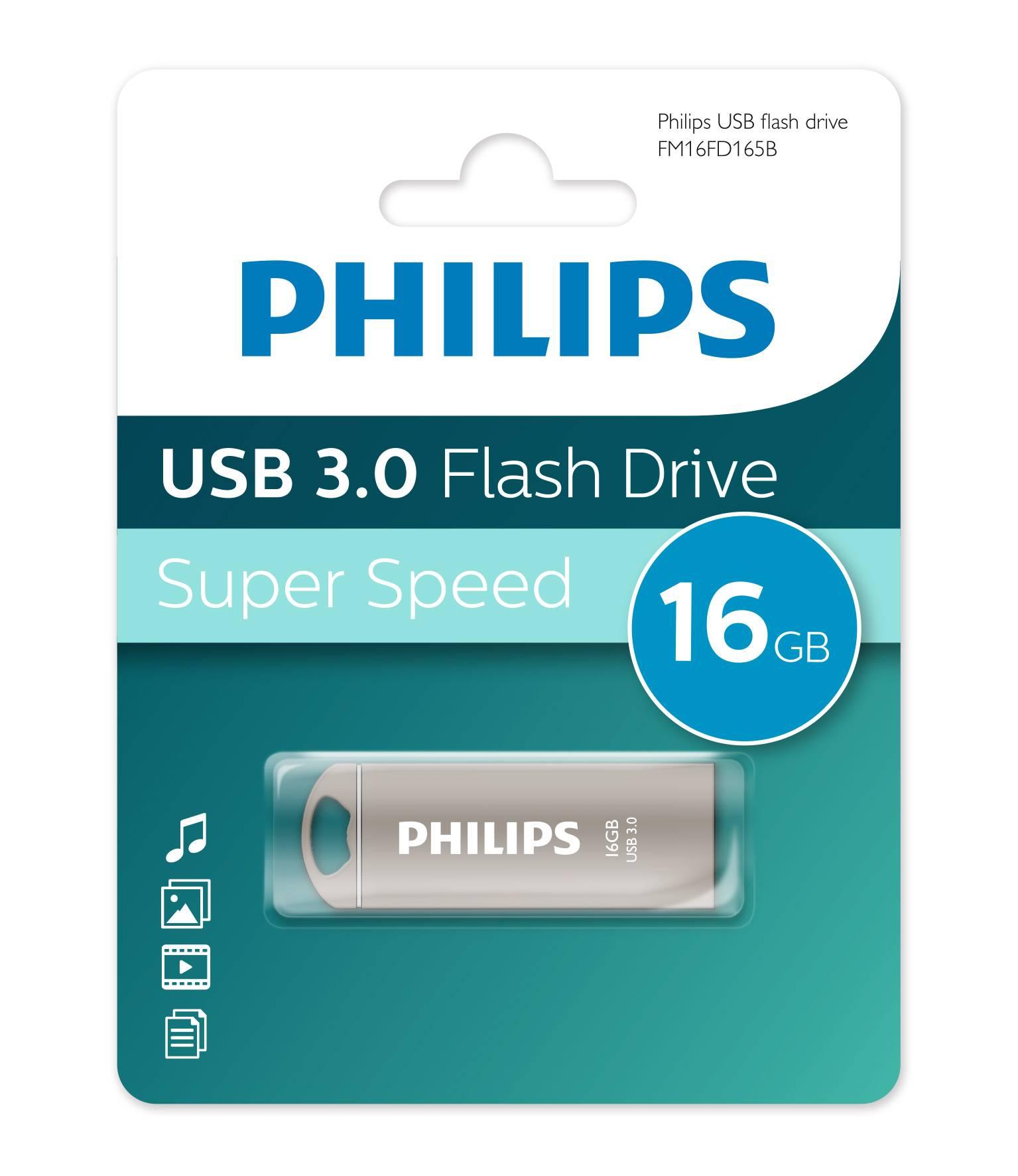 Флеш накопитель 16GB PHILIPS IRON 3.0 16GB, USB 3.0, FM16FD165B/97