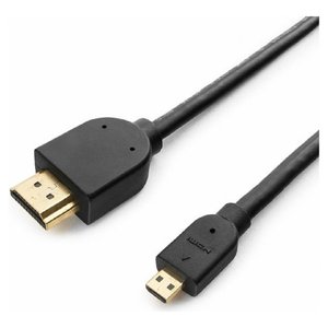 Кабель HDMI-microHDMI Cablexpert CC-HDMID-6, 19M/19M, v2.0, медь, позол.разъемы, экран, 1.8м, черный, пакет