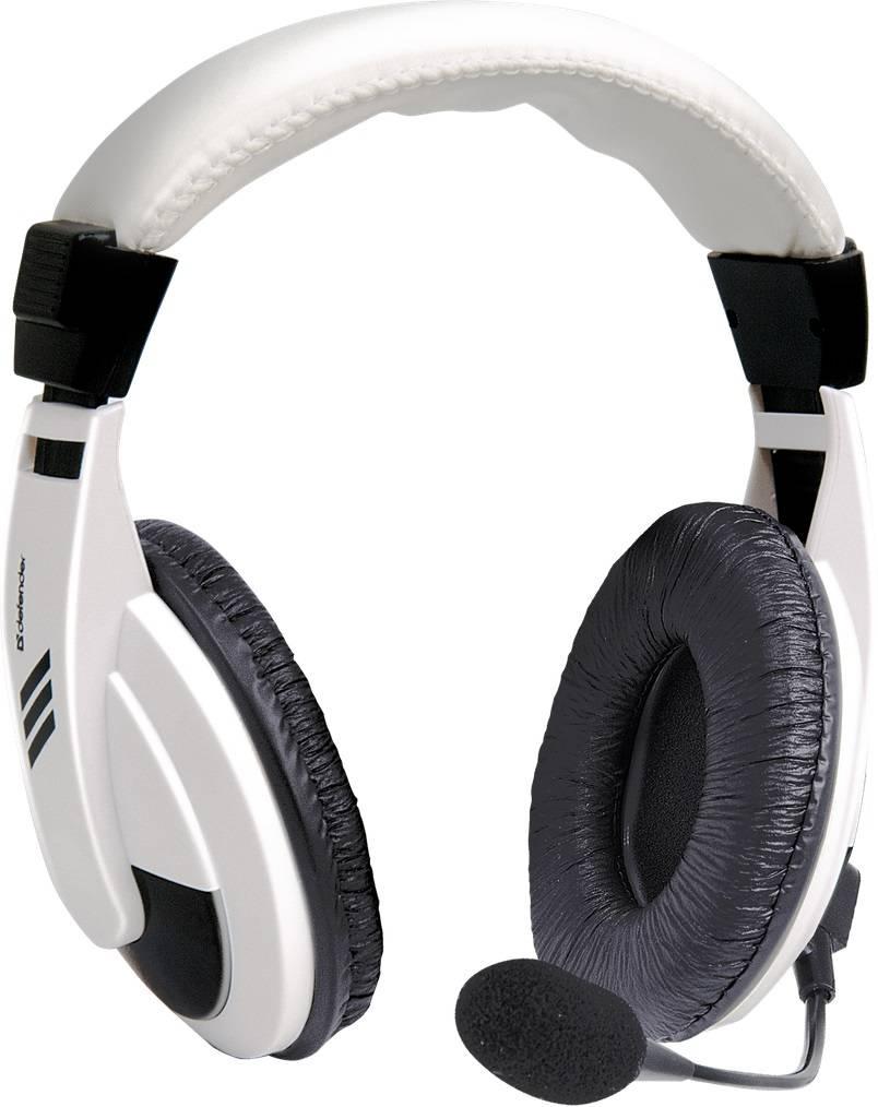 Defender Наушники с микрофоном Gryphon 750 WHITE Регулят. громк., 2м кабель, 63747