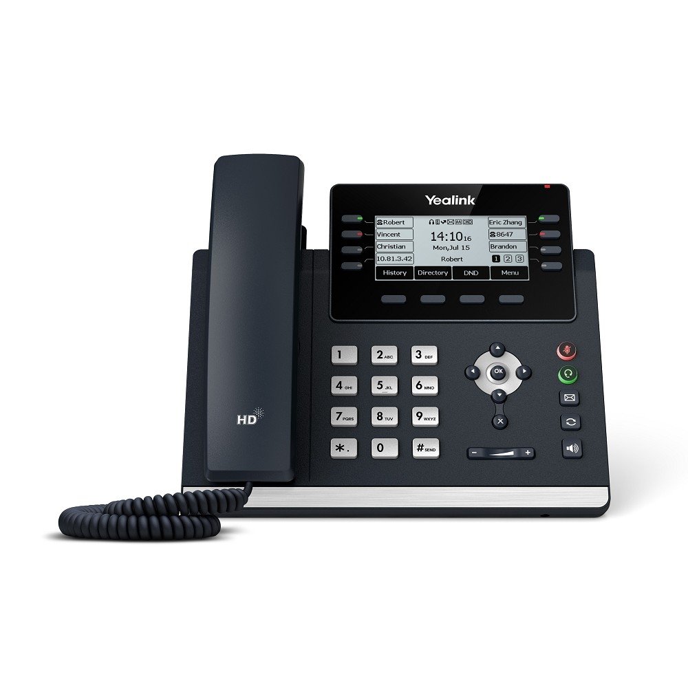 YEALINK SIP-T43U 12 аккаунтов, 2 порта USB, BLF, PoE, GigE, без БП, шт