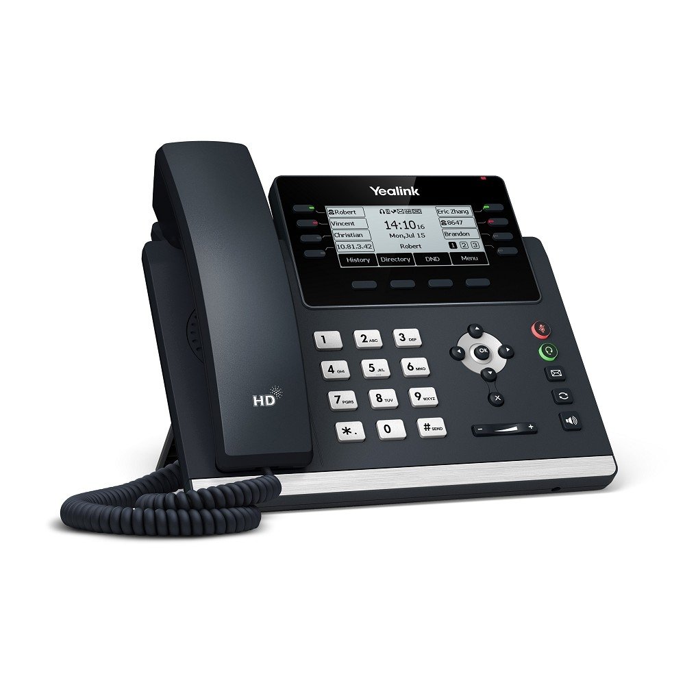 YEALINK SIP-T43U 12 аккаунтов, 2 порта USB, BLF, PoE, GigE, без БП, шт