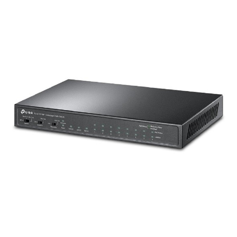 TP-Link TL-SL1311MP Неуправляемый PoE-коммутатор (8 портов PoE+ 10/100 Мбит/с, 2 гигабитных порта без РоЕ и 1 слот SFP)
