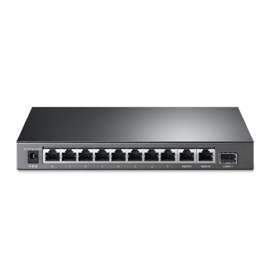 TP-Link TL-SL1311MP Неуправляемый PoE-коммутатор (8 портов PoE+ 10/100 Мбит/с, 2 гигабитных порта без РоЕ и 1 слот SFP)