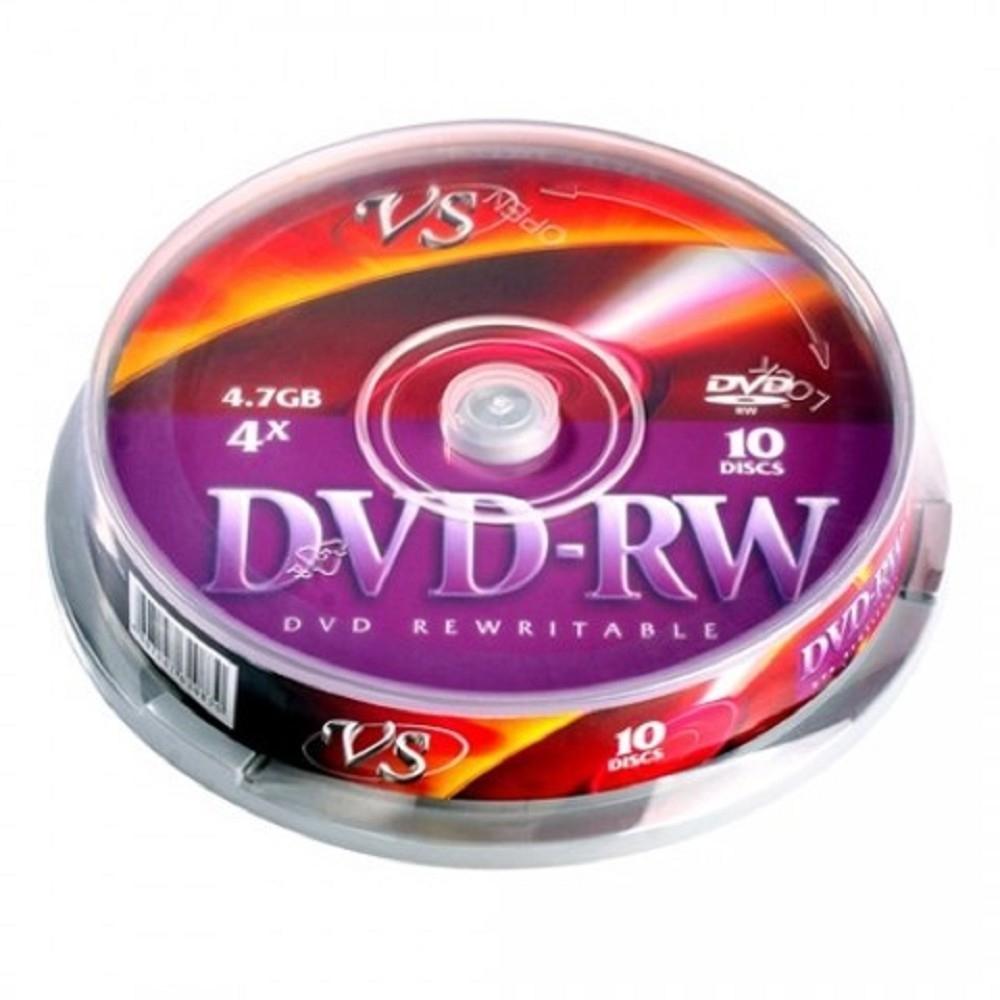 Диски VS DVD-RW 4,7 GB 4x CB/10 (620830)      , VSDVDRWCB1001