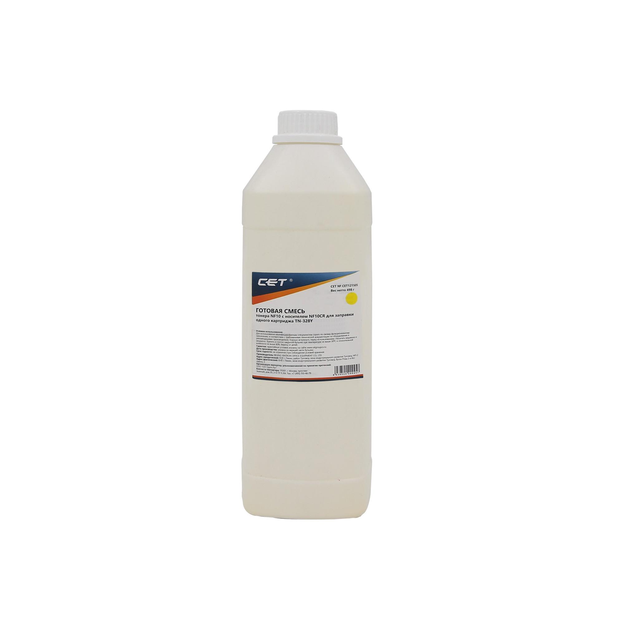 Тонер + носитель для KONICA MINOLTA Bizhub C250i/C300i/C360i Yellow (NF10Y+NF10CR)  486г/бут (TN-328Y/TN328Y) CET, CET121505