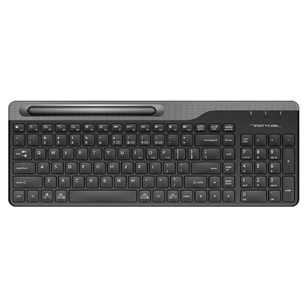 Клавиатура A4Tech Fstyler FBK25 черный/серый USB беспроводная BT/Radio slim Multimedia, FBK25 BLACK