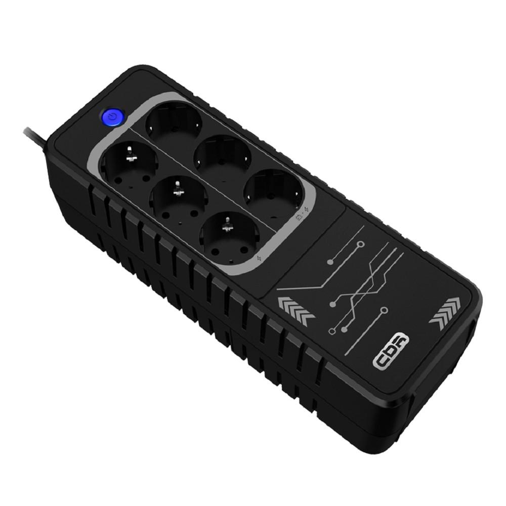 ИБП CBR LIGHT LGT-850 [850VA/480W 6 x EURO, 3 c фильтрацией + 3 с резервированием, Breaker] (LGT-850H-6F-LDB)
