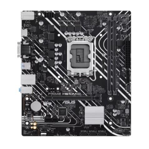 ASUS PRIME H610M-D (Socket 1700, mATX, 2xDDR5(96GB), VGA/HDMI 2.1, 1xPCIe 4.0x16/1xPCIe 3.0, 1xLAN, 4xSATA 6Gb/s, 1xM.2, 2xUSB 3.2, 4xUSB 2.0, 1xPS/2)