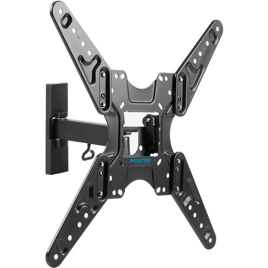 Kromax OPTIMA-413 black {20"-55", max 30 кг, настенный, 4 ст свободы, наклон +2° -15°, поворот ±90°, от стены 74-234 мм, max VESA 400x400 мм}, 29010