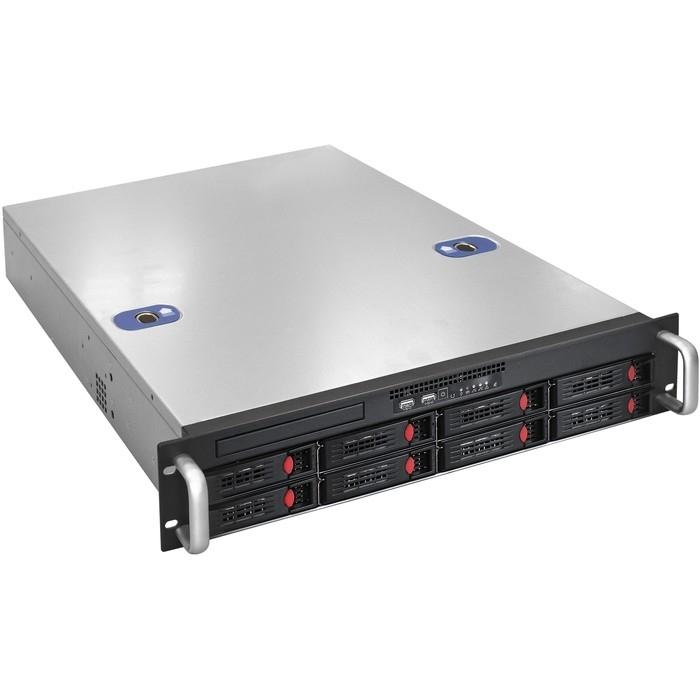 Exegate EX293177RUS Серверный корпус ExeGate Pro 2U550-HS08 <RM 19", высота 2U, глубина 550, БП 1U-1000ADS, 8xHotSwap, USB>