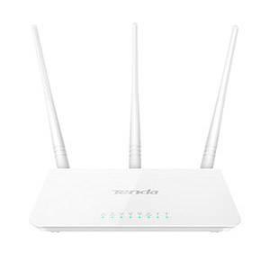 Tenda F3 Wi-Fi роутер N300, до 300 Мбит/с на 2,4 ГГц, LAN 3x100 Мбит/с, WAN 1x100 Мбит/с, 3x5dBi антенны, белый корпус