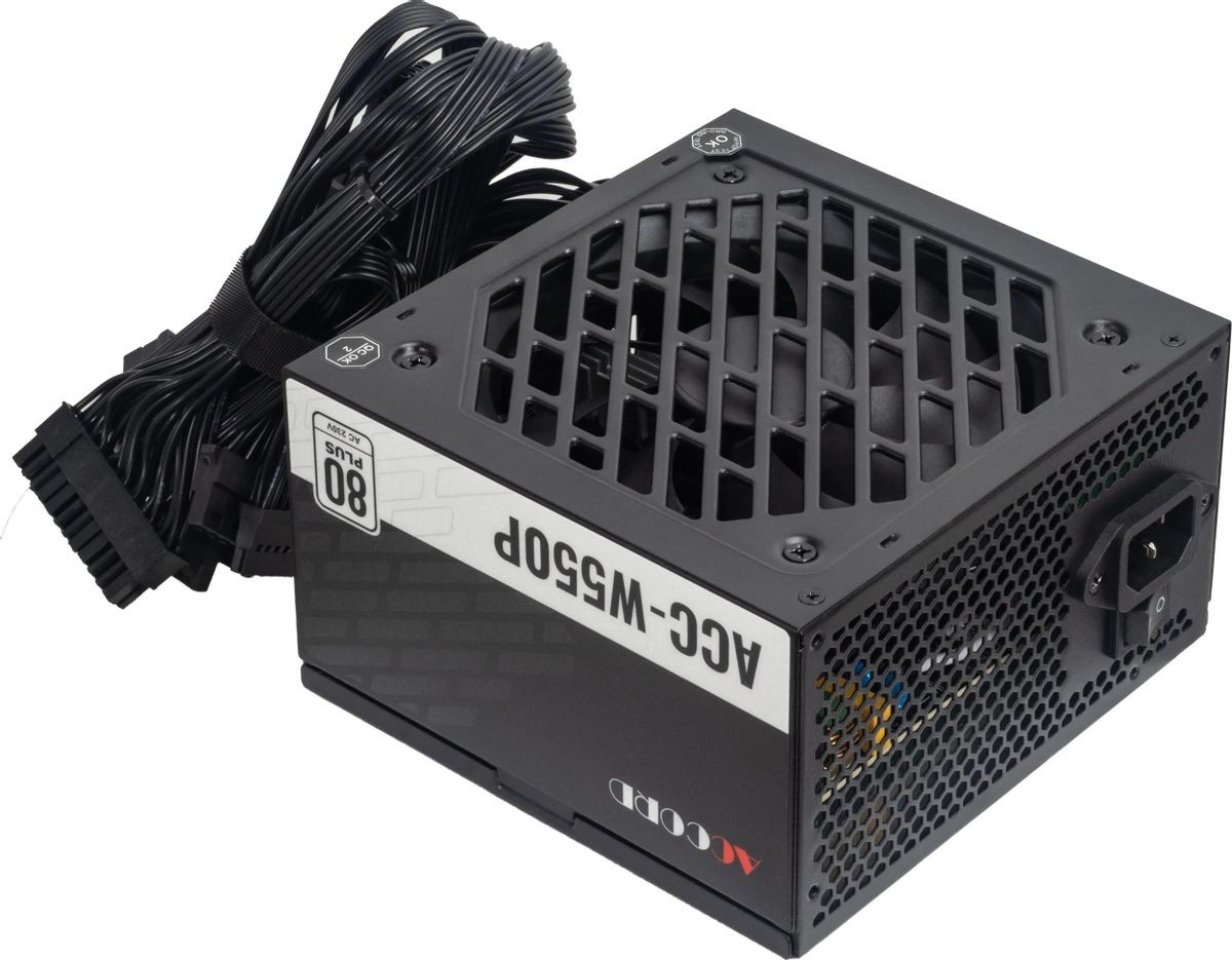 Accord ACC-W550P ATX 550W ACC-W550P 80+ white (20+4pin) 120mm fan 6xSATA RTL