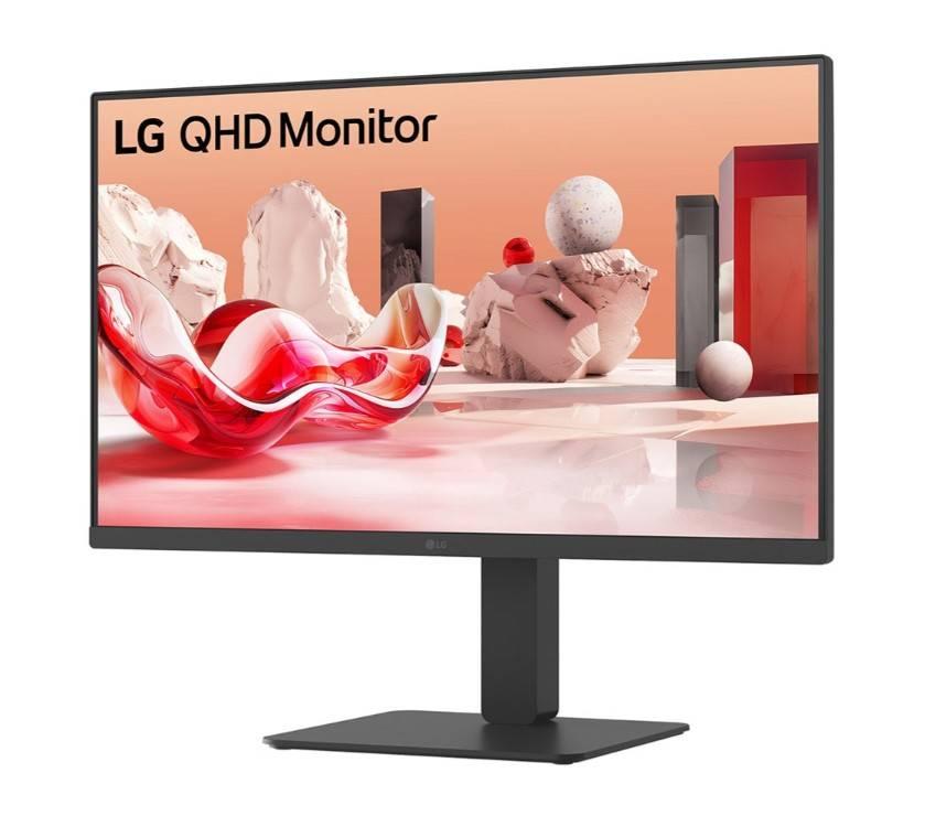 МОНИТОР 27" LG 27BA65QB-B Black с поворотом экрана (IPS, 2560x1440, 100Hz, 5 ms, 178°/178°, 350 cd/m, 1000:1, +HDMI 2.0), 27BA65QB-B.ARUZ