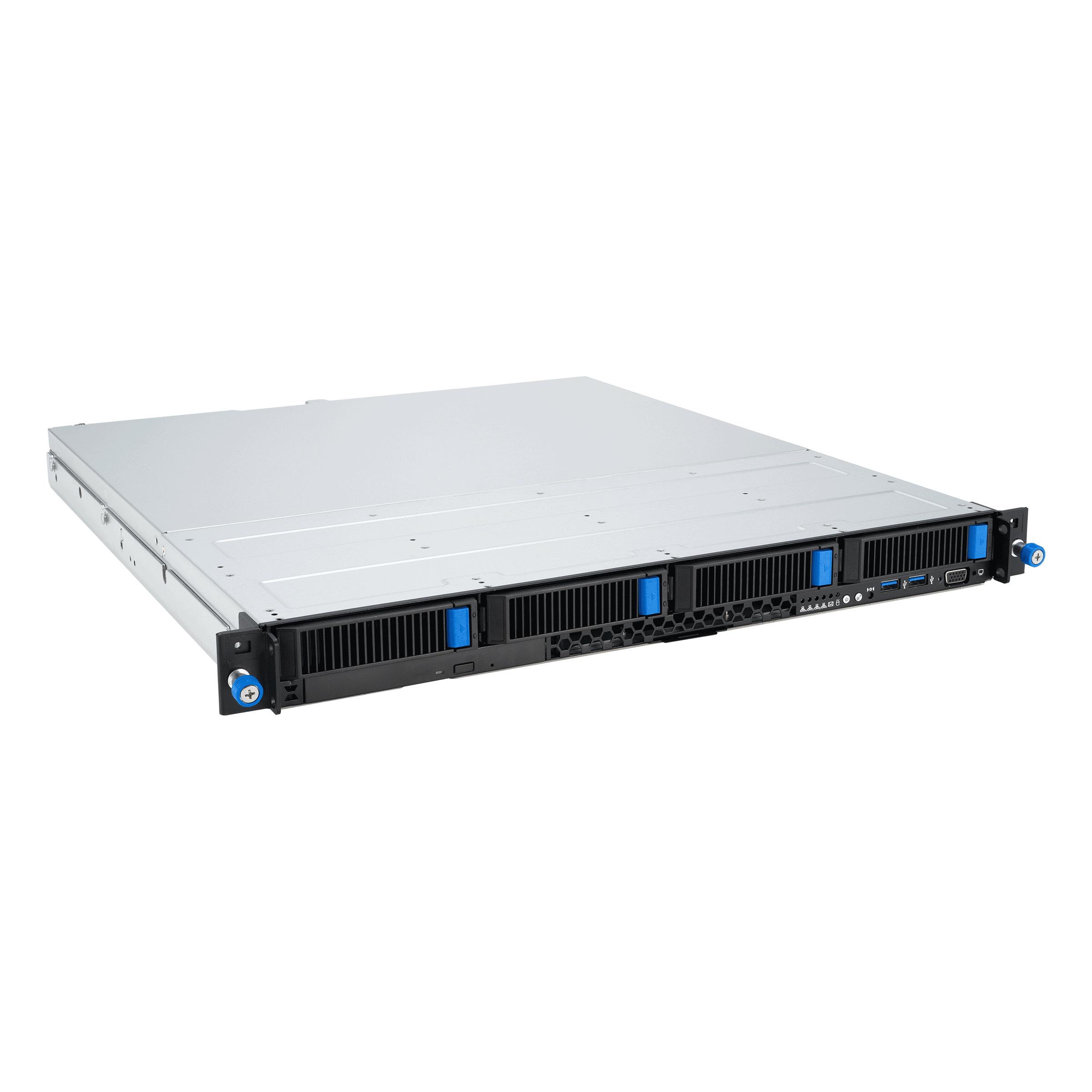 Серверная платформа/ ASUS RS300-E12-PS4, 1U, 1x LGA1700, 4x DDR5 4400, 4 x 3.5" hsb SATA/SAS*, 1x PCIe x16*, 1 x PCIe x8, 1x PCIe x4 Proprietary R/A slot, 2 x Intel® I210AT + 1 x Mgmt LAN, 350W, 90SF03A1-M00060