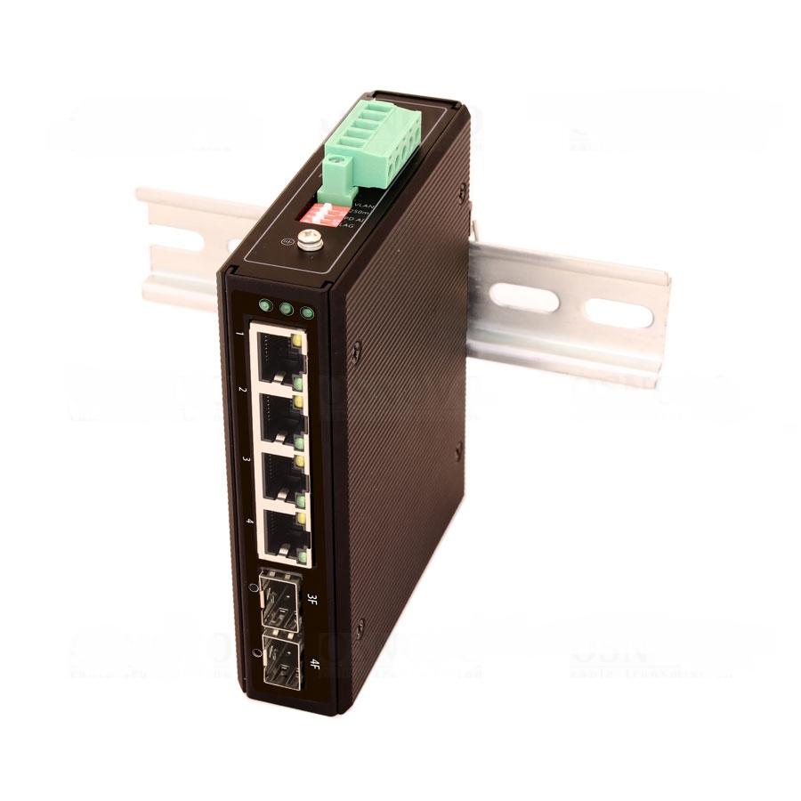 Коммутатор/ OSNOVO SW-80402-I(port 60W,240W) Промышленный PoE коммутатор Gigabit Ethernet на 6 портов, SW-80402-I(port 60W.240W)