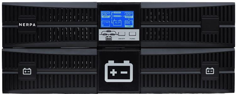 ИБП NERPA RU (online, Rack/Tower, 2 kVA/1.8 kW, установлено 6 x 12V,7Ah АКБ, возможность подключения внешних АКБ), NU-1RT2B-001