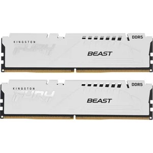 Kingston DDR5 DIMM 32GB (2x16GB) 6000MT/s CL36 FURY Beast White EXPO Non-ECC Unbuffered (Kit of 2) 1RX8 36-44-44 1.35V 288-pin 16Gbit , KF560C36BWE2K2-32
