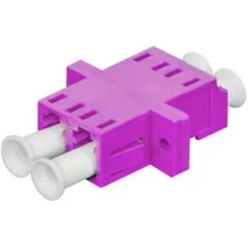 Rexant (50-6083) Оптический проходной адаптер LC-LC Duplex MM (OM4) UPC пластиковый корпус пурпурный (magenta) (Упаковка 10 шт)