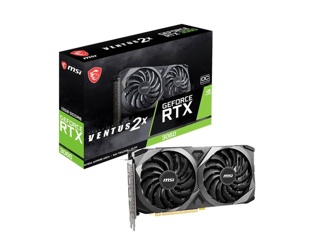 Видеокарта MSI RTX 3060 VENTUS 2X 12G OC//RTX 3060, HDMI, DP*3, 12G, D6