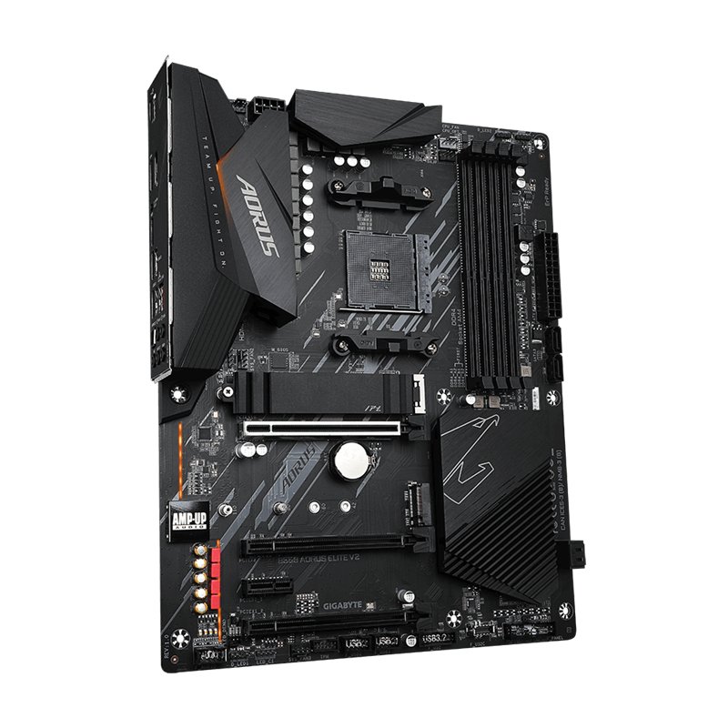 Материнская плата/ MB GIGABYTE AMD B550 sAM4, 4xDDR4(128GB), HDMI 2.1/DP, 1xPCIe 4.0x16, 2xPCIe 3.0x16, 1xPCIe 3.0, 1xLAN (2.5GbE), 4xSATA 6Gb/s, 2xM.2, 5xUSB 3.2, 2xUSB 2.0, ATX, B550 AORUS ELITE V2