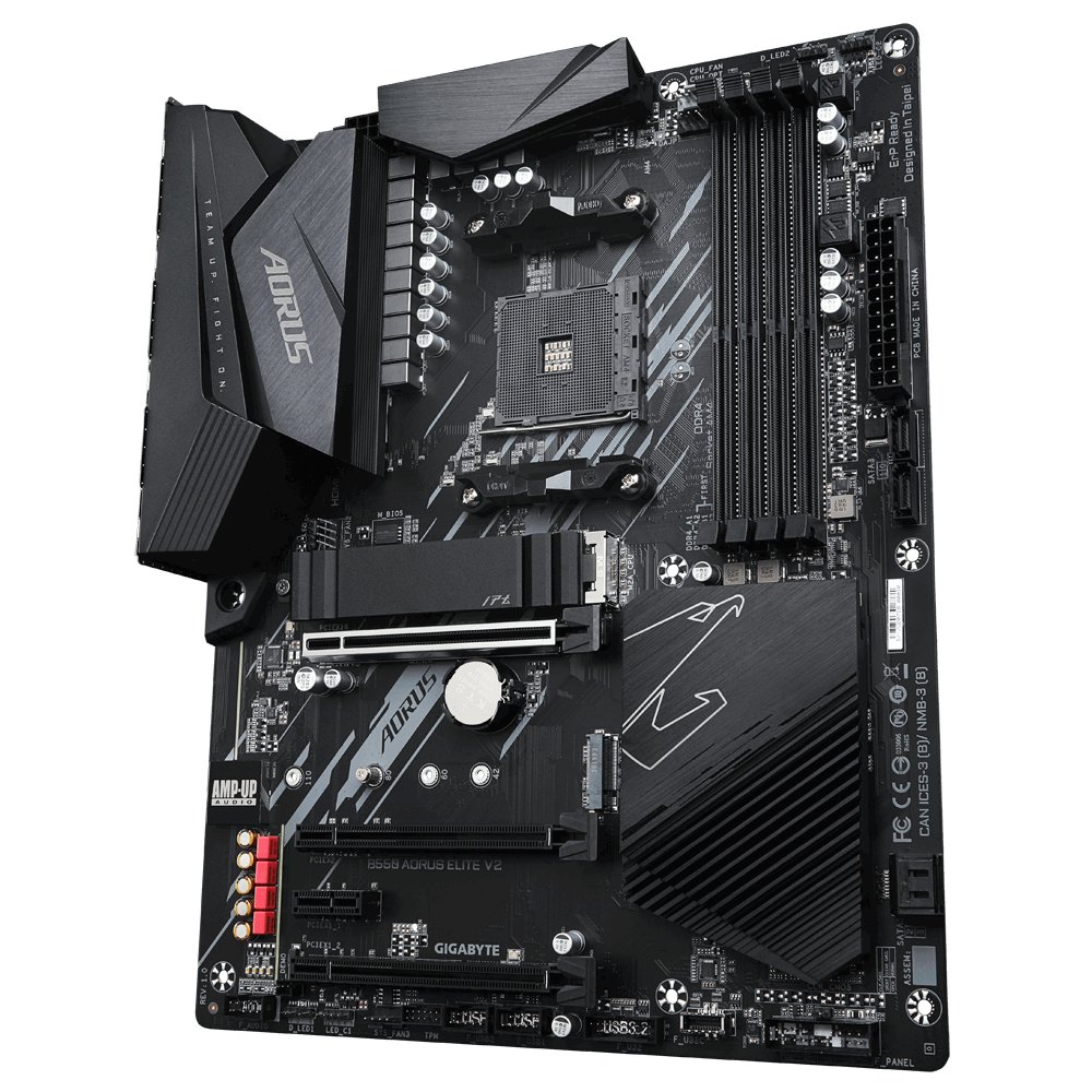 Материнская плата/ MB GIGABYTE AMD B550 sAM4, 4xDDR4(128GB), HDMI 2.1/DP, 1xPCIe 4.0x16, 2xPCIe 3.0x16, 1xPCIe 3.0, 1xLAN (2.5GbE), 4xSATA 6Gb/s, 2xM.2, 5xUSB 3.2, 2xUSB 2.0, ATX, B550 AORUS ELITE V2