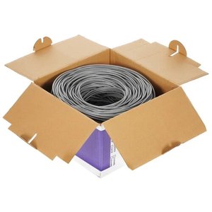 5bites Кабель US6575-305A витая пара UTP / SOLID / 6CAT / 23AWG / CCA / PVC / GREY / 305M