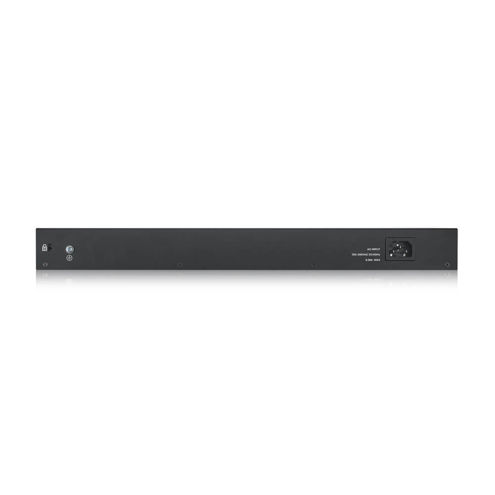Коммутатор/ ZYXEL GS1920-24HPv2 Hybrid Smart switch PoE+ ZYXEL Nebula Flex, 24xGE PoE+, 4xCombo (SFP/RJ-45), budget PoE 375W, Standalone / cloud management, GS192024HPV2-EU0101F