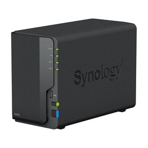 Synology DS223 Сетевое хранилище NAS, слоты 2x2.5"/3.5" SATA3, 1x1 Гбит/с, 3xUSB 3.X, Realtek RTD1619B/4x1.7 ГГц, DDR4 2Gb, 60W вилка UK/HK 3-pin