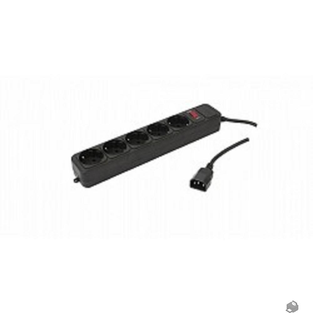 PC PET Сетевой фильтр AP01006-E-B 1.8м (5 розеток, входн.вилка IEC 320,выход.роз.EURO/RUS), черный {619892}