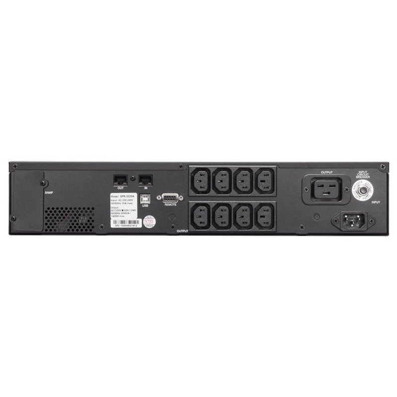 ИБП SPR-2000, линейно-интерактивный, 2000 ВA, 1600 Вт, LCD, Rack/Tower, 8 розеток IEC320 C13 с резервным питанием, USB, RS-232, слот под SNMP карту, защита RJ45, ШхГхВ 428x431x84 мм 22.5 кг/ UPS POWERCOM SPR-2000, line-interactive, 2000 VA, 1600 W, LCD, Rack / Tower, 8 IEC320 C13 sockets with redundant power supply, USB, RS-232, SNMP card slot, RJ45 protection, WxDxH 428x431x84 mm 22.5 kg, SPR-2000 LCD