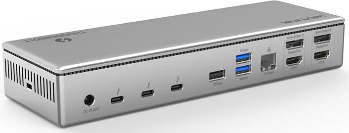 Док-станция Docking Station WAVLINK Thunderbolt 4 Quad Display/96W Power Delivery Include 20V/11.5A Power Adapter/4xUSB3.0/3xThunderbolt 4/2xDP 4K 60HZ/2xHDMI 4K 60HZ/1xGigabit LAN/1xCombo Audio Jack/1xCardReader, WL-UTD41 Pro