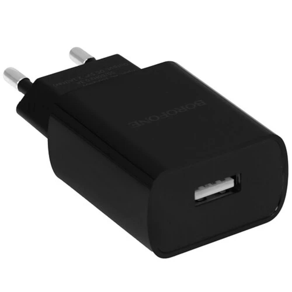 BOROFONE BA20A/ Сетевое ЗУ + Кабель Type-C 1m/ 1 USB/ Выход: 10.5W/ Black, B-02142