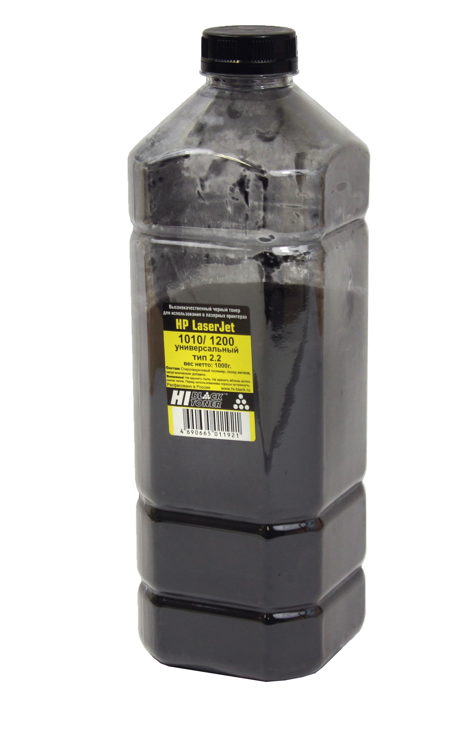 Тонер Hi-Black Универсальный для HP LJ 1010/1200, Тип 2.2, Bk, 1 кг, канистра, 980362007