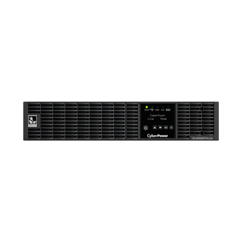 ИБП CyberPower OL3000ERTXL2U, Rackmount, Online, 3000VA/2700W, 8 IEC-320 С13, 1 IEC C19 розеток, USB&Serial, RJ11/RJ45, SNMPslot, LCD дисплей, Black, 0.5х0.8х0.2м., 37.5кг./ UPS Online CyberPower OL3000ERTXL2U 3000VA/2700W USB/RS-232/Dry/EPO/SNMPslot/RJ11/45/ВБМ (8 IEC С13, 1 IEC C19)