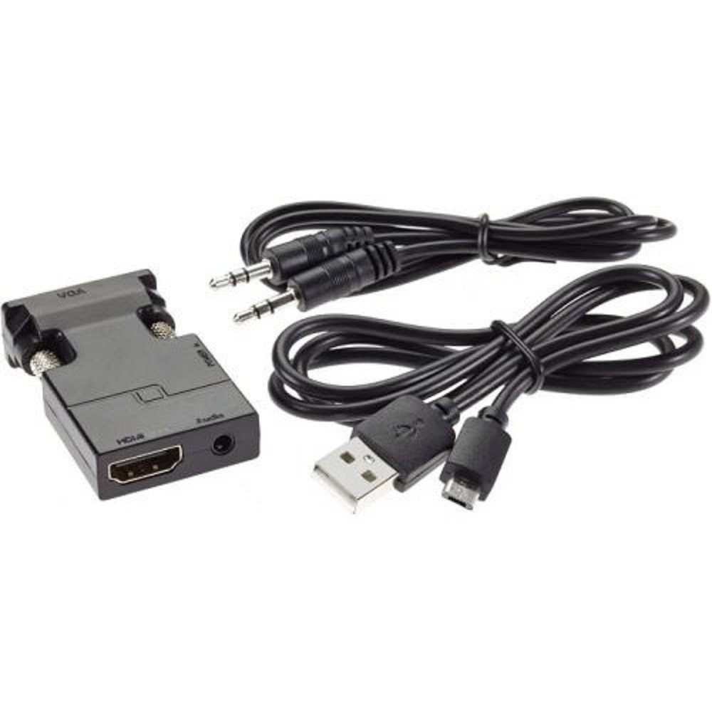 VCOM CA337A Переходник VGA(M)+audio+microUSB --> HDMI(F)1080*60Hz, VCOM <CA337A>[4895182225152]