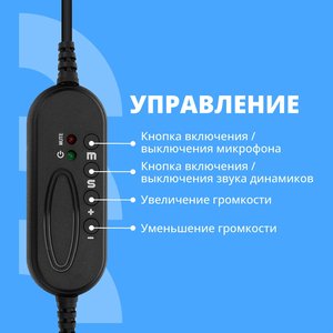 CBR CHP 353M Black, Компьютерная гарнитура проводная стерео, микрофон с шумоподавл., накл. наушники, USB, кнопка выкл. микрофона, регул. громкости, регул. оголовья, длина кабеля 2 м, цвет чёрный