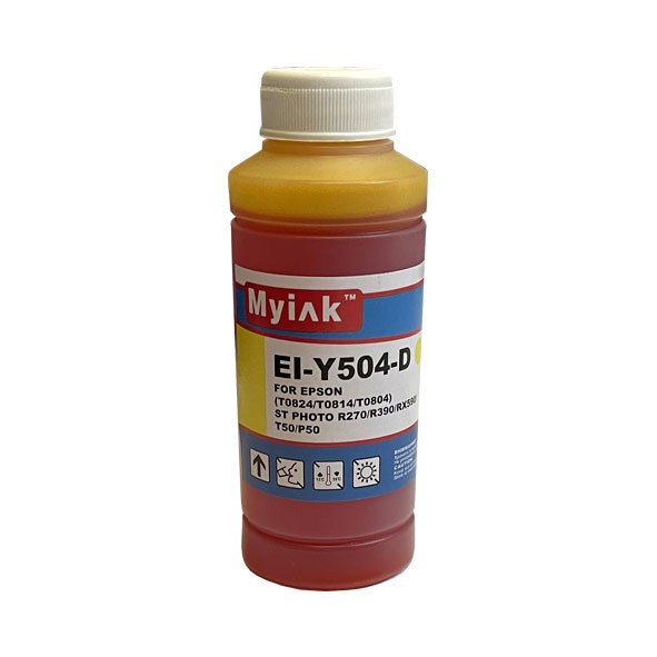Чернила для EPSON St Photo R270/R290/RX590/T50/P50 EI-Y504-D (100мл, Yellow Dye) MyInk RU