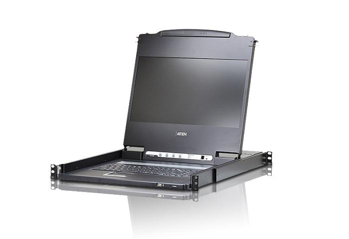 КВМ консоль ATEN 17.3" Single Rail LCD Console (USB, HDMI / DVI / VGA, 1920x1080), CL6700MW-ATA-RG